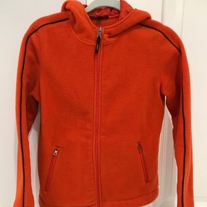 Fleece hooded jacket